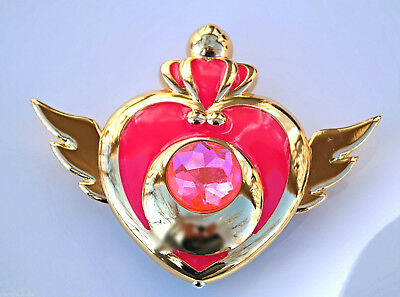 Sailor Moon Super S Crises Heart Compact Mirror Brooch Locket Cosplay Doll Prop