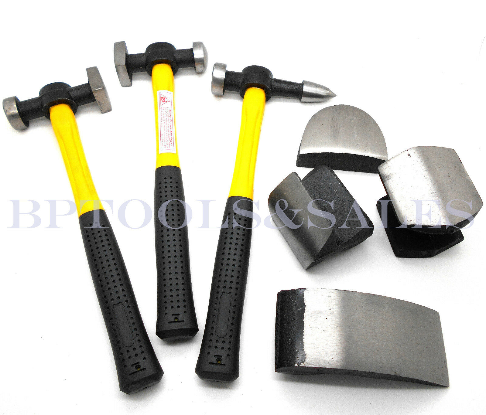 7 Pc Auto Body Fiberglass Fender Repair Tool Hammer Dolly Dent Bender Auto Kit