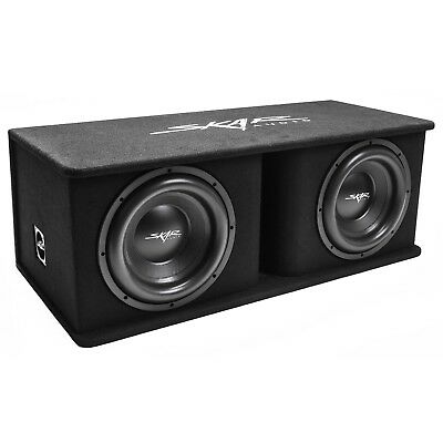 New Skar Audio Sdr-2x12d4 Dual 12" 2400 Watt Loaded Ported Subwoofer Enclosure