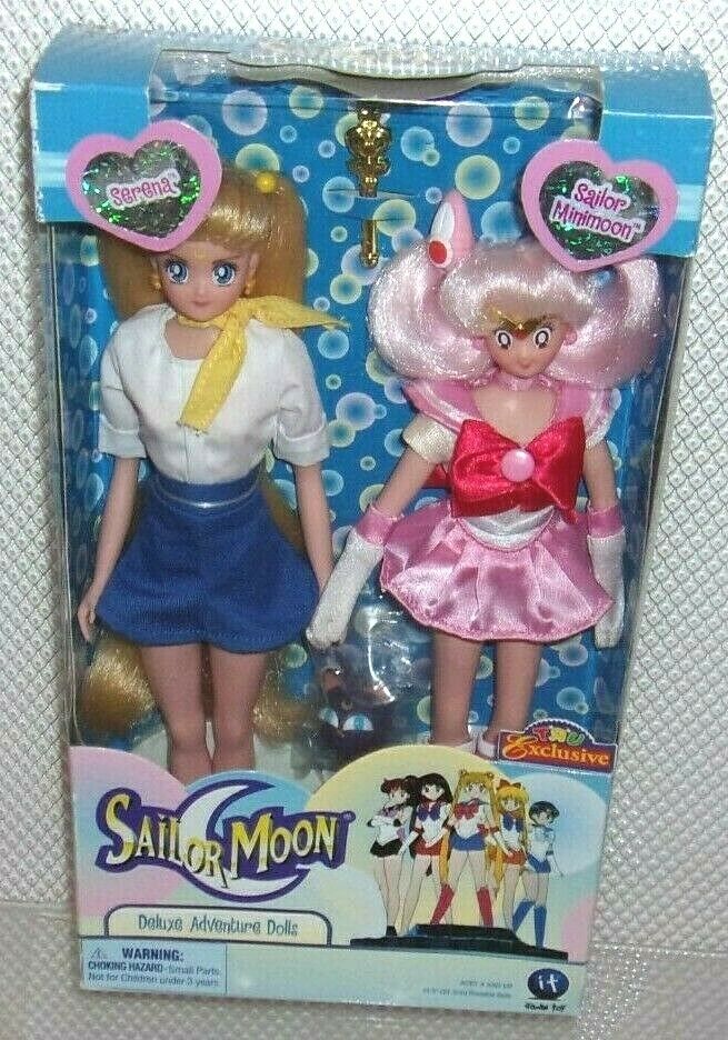 Rare 2001 Irwin Sailor Moon Deluxe Adventure Dolls Serena & Minimoon Mib Set